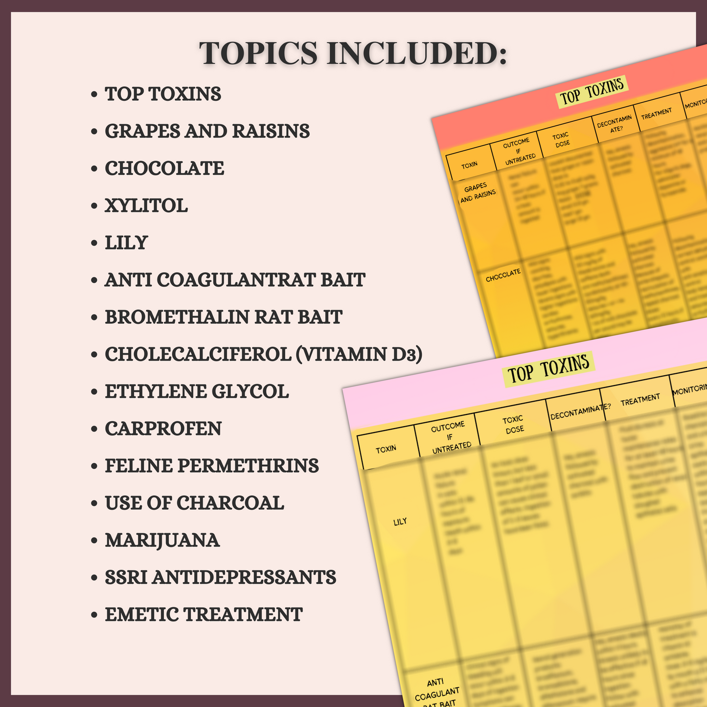 TOP 10 TOXINS | 8 PAGES | 15 TOPICS