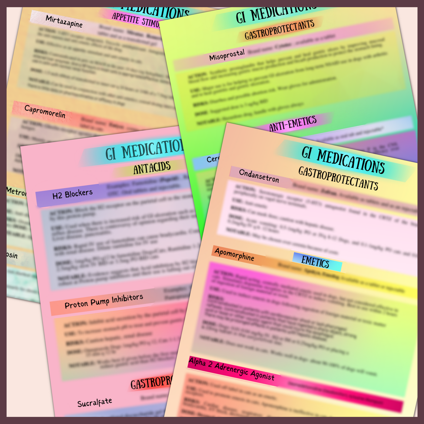 Gi medications 4 pages 6 topics vet focus