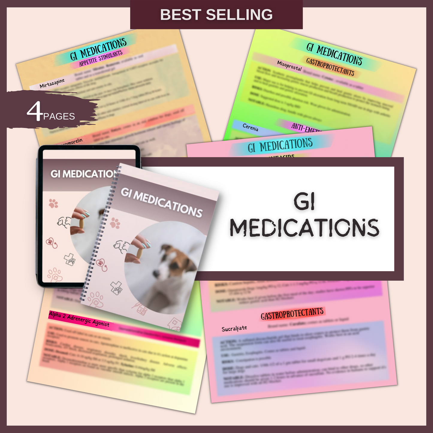 COMBINATION VETERINARY SURGERY AND PHARMACOLOGY BUNDLE  | 55 Pages | 13 Topics